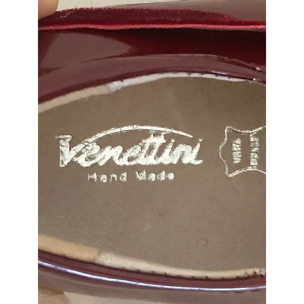 Venettini Girl’s Patent Leather Burgundy Mary Janes Toddler Shoes 24 EU